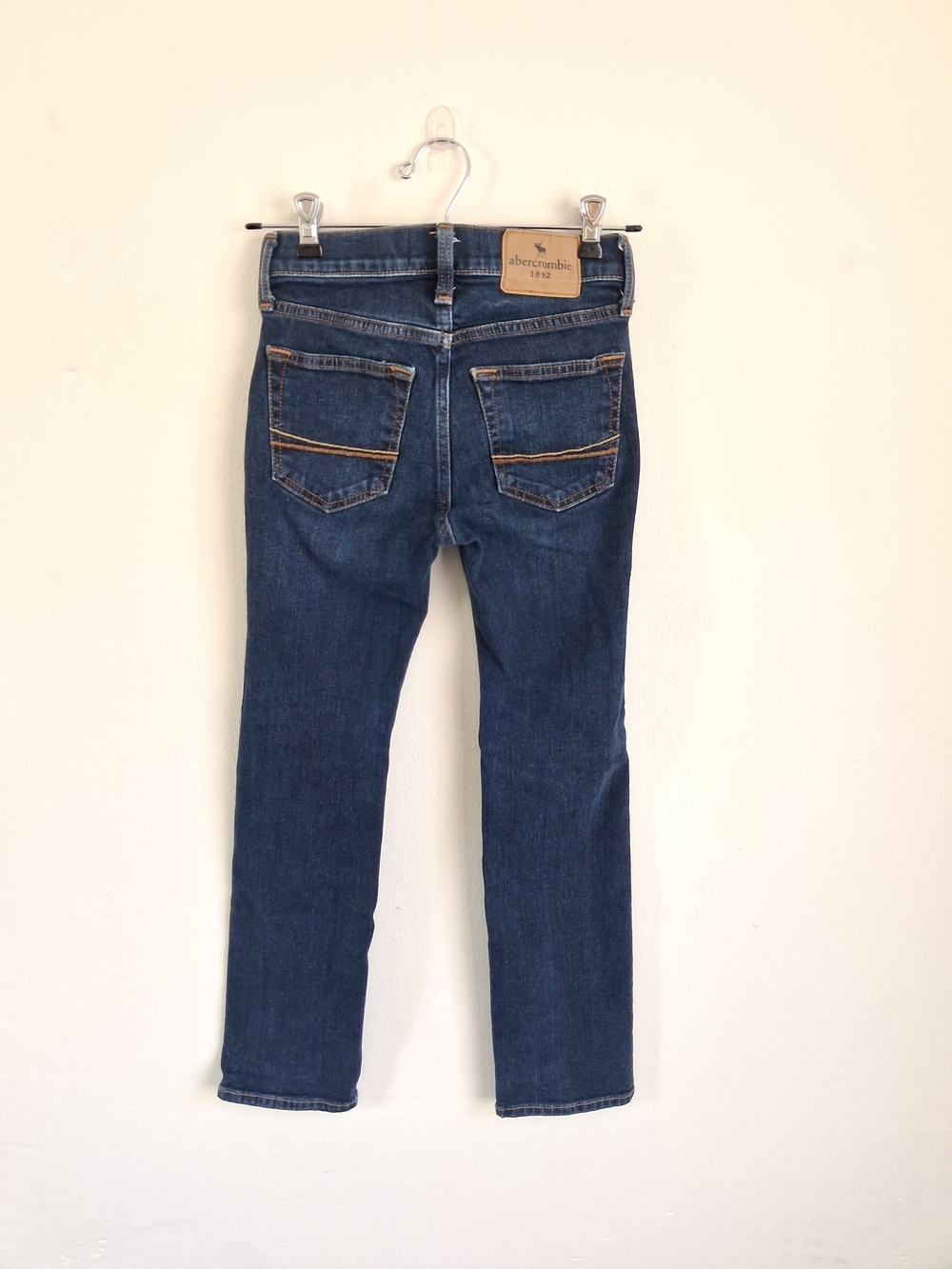 Abercrombie & Fitch Navy Blue Denim Straight Slim Girl Jeans 9/10